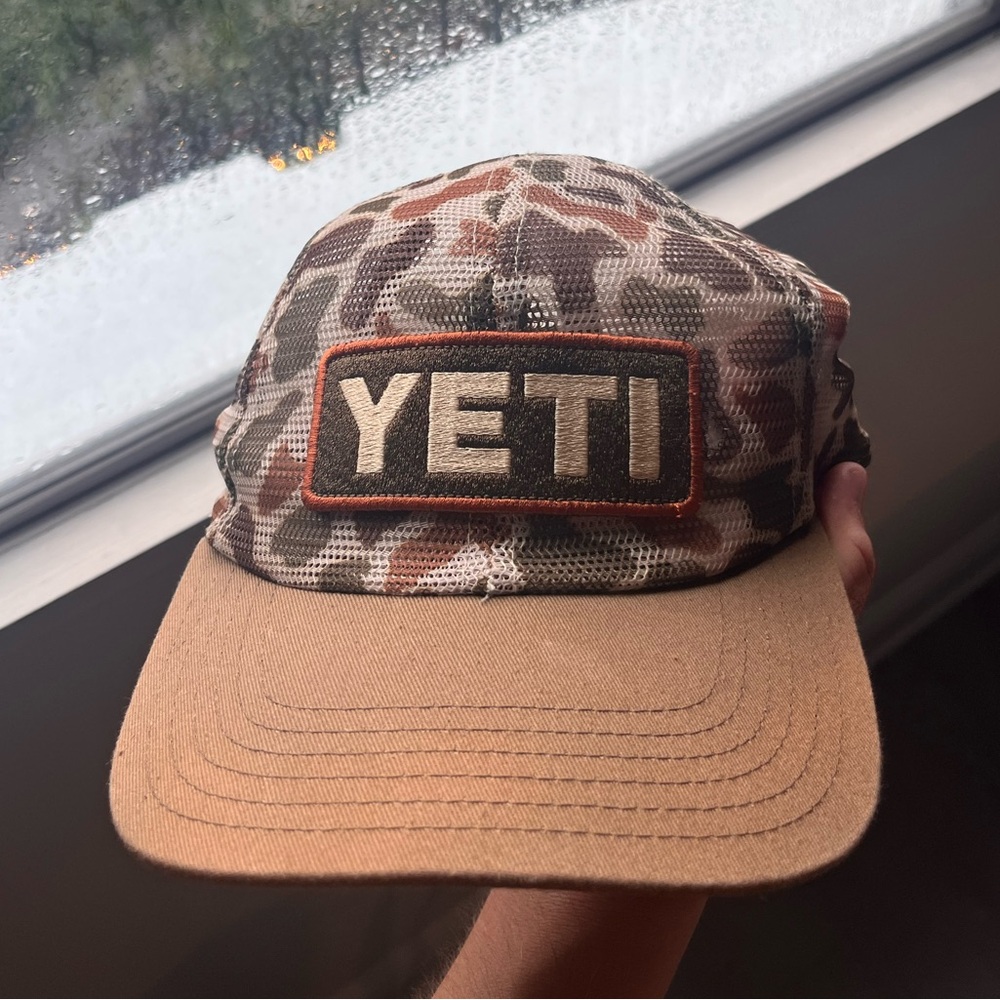 YETI Camo and Tan Logo Cap